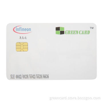 Contact IC Card with 0.84mm Thickness and Matte or Glossy Finish, Made of PVC and PET Materials